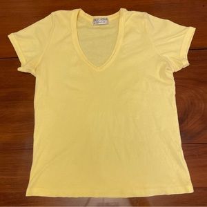 Juicy Couture Vintage yellow short sleeve v neck XL t shirt Soft Vintage EUC